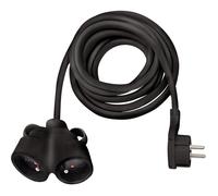 Rallonge Électrique Avec Fiche Plate Et Prise Double H05Vv-F 3G1 5 Noir 5 M