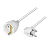 Rallonge électrique avec prises terre, 10 m, blanc