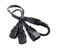 Rallonge électrique CEI 320 C14 Bouchon mâle à 2xc13 Câble d'alimentation des séparateurs de Type Y Femelle Y, C14 à 2ways Ca câble d'adaptateur Secteur C13, 60cm, 250V / 10a Rallonge électrique 1m