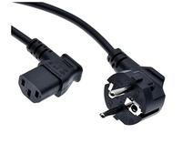 Rallonge électrique Cordon d'alimentation Schuko CEE7 / 7 Bouchon mâle à IEC320-C13 Câble adaptateur de puissance coudée féminine for la télévision murale TV Rallonge électrique 1m ( Size : Left Angle