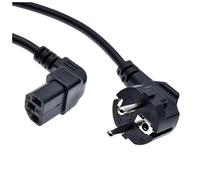 Rallonge électrique Cordon d'alimentation Schuko CEE7 / 7 Bouchon mâle à IEC320-C13 Câble adaptateur de puissance coudée féminine for la télévision murale TV Rallonge électrique 1m ( Size : Up Angled