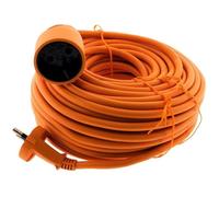 Rallonge éléctrique de jardin ZENITECH 25m - câble HO5VVF - 2 x 1.5 mm2 - Orange