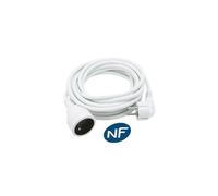 Rallonge électrique - DLH - Prise secteur NF - 5 m - Matériaux isolants haute qualité