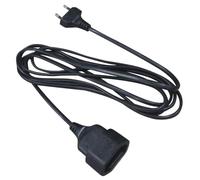 Rallonge électrique économique Noire 2 m, 2 x 0,75 mm, idéale pour connecter des appareils et étendre la portée de Courant.