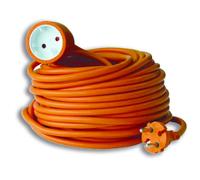 Rallonge électrique ELECTRALINE HO5 VV-F 2X1.5mm² Orange 25m