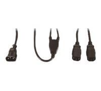 Rallonge électrique en Y 1 x C14 / 2 x C13 - 1,8 m