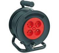 Rallonge électrique enroulable - Vorel - 50 m - 4 prises - IP20 - Protection thermique - Protection enfants