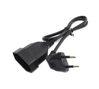 Rallonge électrique EUROPEA 90 degrés Bouchon mâle à la prise femelle Câble d'extension d'alimentation for Pc Ordinateur PDU 0. 3m / 0.6m / 1.8m UE 2 Cordon incliné for pliage de prong Rallonge électr