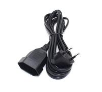 Rallonge électrique EUROPEA 90 degrés Bouchon mâle à la prise femelle Câble d'extension d'alimentation for Pc Ordinateur PDU 0. 3m / 0.6m / 1.8m UE 2 Cordon incliné for pliage de prong Rallonge électr