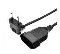 Rallonge Électrique Eurostecker - Câble avec Prise Plate à 90° - 0,3m, 2PCS, Noir - Idéal pour Appareils Électroménagers et Bureau, Compact et Flexible