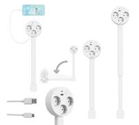 Rallonge Électrique Extensible et Rotative derrière Les Meubles - 2 Prises AC + Ports USB-A/USB-C - Longueur Réglable 47-67 cm - ETL Certifié