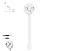 Rallonge Électrique Extensible et Rotative derrière Les Meubles, rotatives à 180°,3 Prises AC + Ports USB-A/USB-C, Longueur Réglable 47-67 cm pour Les espaces étroits et derrière Les Meubles