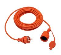 Rallonge Électrique Extérieure 10m IP44 3×1,5 mm² 2000W Orange - Câble Prolongateur Étanche avec Fiche Uni-Schuko et Prise Type F avec Clapet - Rallonge pour Tondeuse, Jardin, Chantier- Horoz Electric