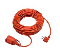 Rallonge Électrique Extérieure 20m IP44 3×1,5 mm² 2000W Orange - Câble Prolongateur Étanche avec Fiche Uni-Schuko et Prise Type F avec Clapet - Rallonge pour Tondeuse, Jardin, Chantier- Horoz Electric