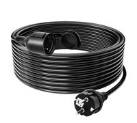 Rallonge Electrique Exterieure 25m, Câble de Rallongue 25m avec Capuchon de Protection - IP44 extérieur, Section 3G1,5 mm², Limite de Charge 16A/250V, Contact de Protection pour intérieur & extérieur