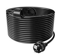 Rallonge Electrique Extérieure 40m, Câble de Rallongue 40m avec Capuchon de Protection - IP44 extérieur, Section 3G1,5 mm², Limite de Charge 16A/250V, Contact de Protection pour intérieur & extérieur