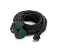 Rallonge électrique extérieure avec 2 prises à clapet - 10 m - Perel