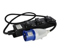 Rallonge électrique pour générateurs à essence - Könner & Söhnen - EX1.5M-3S - 1,5 m - 3 prises 16A - Adaptateur 32 A sécurisé