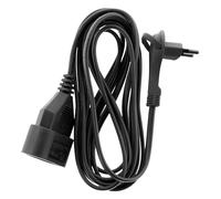 Rallonge électrique/Prolongateur - 6A 3m - Fiche Plate - Noir - Zenitech