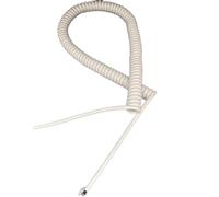 Rallonge électrique rétractable, Câble spiralé 8 fils à ressort blancs OD 5 mm PU brillant Fil de cuivre pur signal flexible Extensible 3 mètres 6 Bobine rétractable(Spiral length 1.0meters)