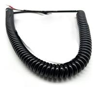 Rallonge électrique rétractable, Fil à ressort carré 2 noyaux de 0,5 mm, pôle lecture, fil spiralé, tige machine simple, noyau en cuivre, circulaire télescopique, extension spirale(Stretch 3 meters)