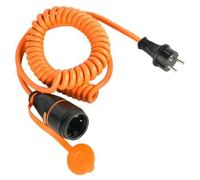 Rallonge électrique spiralée 5 m avec prise Schuko Electralock IP44 câble H07