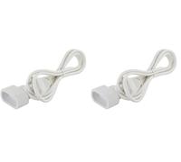 Rallonge électrique Textile 1.5m - Blanc - Chacon (Lot de 2)