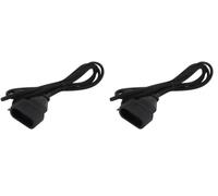 Rallonge électrique Textile 1.5m - Noir - Chacon (Lot de 2)