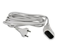 Rallonge électrique ZENITECH 5m - 2x0.75mm² - Blanc