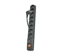 Rallonge Emos avec protection antisurtension 8 prises 1,5m noir