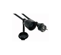 Perel Tools Rallonge électrique 5 m H05RR-F 3G2.5 16A 230V IP44 Schuko noir