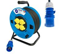 Rallonge en caoutchouc CEE H05RR-F 3G2,5 mm2 sur enrouleur 1-50m