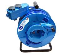 Rallonge en polyuréthane H07BQ-F 3G2,5 mm2 sur enrouleur inversé bleu 25-50m