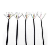 Rallonge enroulée, Câble blindé UL2547 2 à 10 conducteurs 15 22 AWG, cuivre nu, fil de commande isolé PVC, 1 mètre(5 Cores,18AWG)