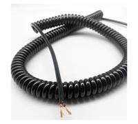 Rallonge enroulée, Fil de ligne enroulé en spirale, fil à ressort palan électrique allumant un câble spécial 15 17 18 20 24 AWG conduisant charge nouvelle énergie(2core 24AWG 0.2mm2,3.75 meters)