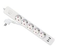Rallonge - EQUIP - 245555 - 2 5 m - 4 ports USB (2x Type-C 2x Type-A) - Blanche