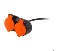 Zenitech Rallonge étanche 2 prises 2P+T H07RN-F 3x1,5 mm² 10 m IP44 orange