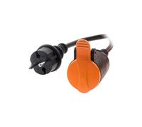 - Rallonge étanche 2P H05VV-F 2x 1,5mm² 25m avec clip de fixation - Orange