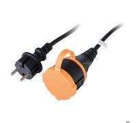 Zenitech - Rallonge étanche 2P H05VV-F 2x1,5mm² 25m avec clip de fixation - orange G