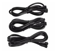 Rallonge étanche pour plafonnier, 1/2/3 m, 2/3/4/5 broches, câble d'extension pour lampes LED extérieures, guirlandes lumineuses, rideau lumineux, filet lumineux, noir (4 broches, 1 m)