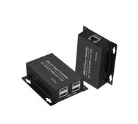 Rallonge Ethernet Cat6 USB 2.0 vers RJ45 de 150 m pour webcam, imprimante, clavier, souris et écran tactile.