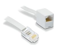 Rallonge Ethernet RJ45 mâle-femelle.