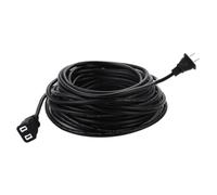 Rallonge extérieure étanche noire multifonctionnelle à 2 broches pour appareils électroménagers extérieurs, câble flexible résistant au froid pour jardin avec pra