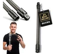 Rallonge flexible 1/2" pour douilles, adaptateur pour cliquets et clés électriques, rallonge à impact flexible, barre d'extension articulée à 360° pour douilles (13.8inch,No Universal joint)