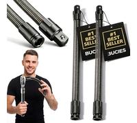 Rallonge flexible 1/2" pour douilles, adaptateur pour cliquets et clés électriques, rallonge à impact flexible, barre d'extension articulée à 360° pour douilles (13.8inch*2,No Universal joint)