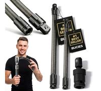 Rallonge flexible 1/2" pour douilles, adaptateur pour cliquets et clés électriques, rallonge à impact flexible, barre d'extension articulée à 360° pour douilles (Set,With Universal joint)