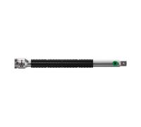 Wera 05003531001 8796 LA Rallonge Zyklop « flexible-lock » avec bague à rotation rapide, longue, 1/4", 1/4 pouce x 150.0 mm, Argent/noir