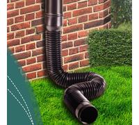 Rallonge Gouttière Flexible, Kit D'Extension De Tuyau De Pluie, Tuyau de Descente Rétractable pour Pelouses Sols en Ciment et Cour (Brown)