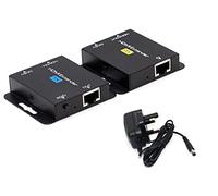Rallonge HDMI 60 m avec POC 1080p @ 60 Hz 3D répéteur HDMI (TX et RX) RJ45 vers HDMI convertisseur transfert simple par câble OFC Cat5e/Cat6/Cat7/Cat8 avec adaptateur d'alimentation 5 V