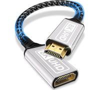 Rallonge hdmi,Câble extension HDMI 0.2M 10k 8K@60HZ/4K@120HZ 144HZ Câble HDMI 2.1 mâle vers femelle 48Gbps Ultra High Speed UHD eARC HDCP 2.3 Dynamic HDR10+ Compatible avec TV Stick,HDTV,PS5/4